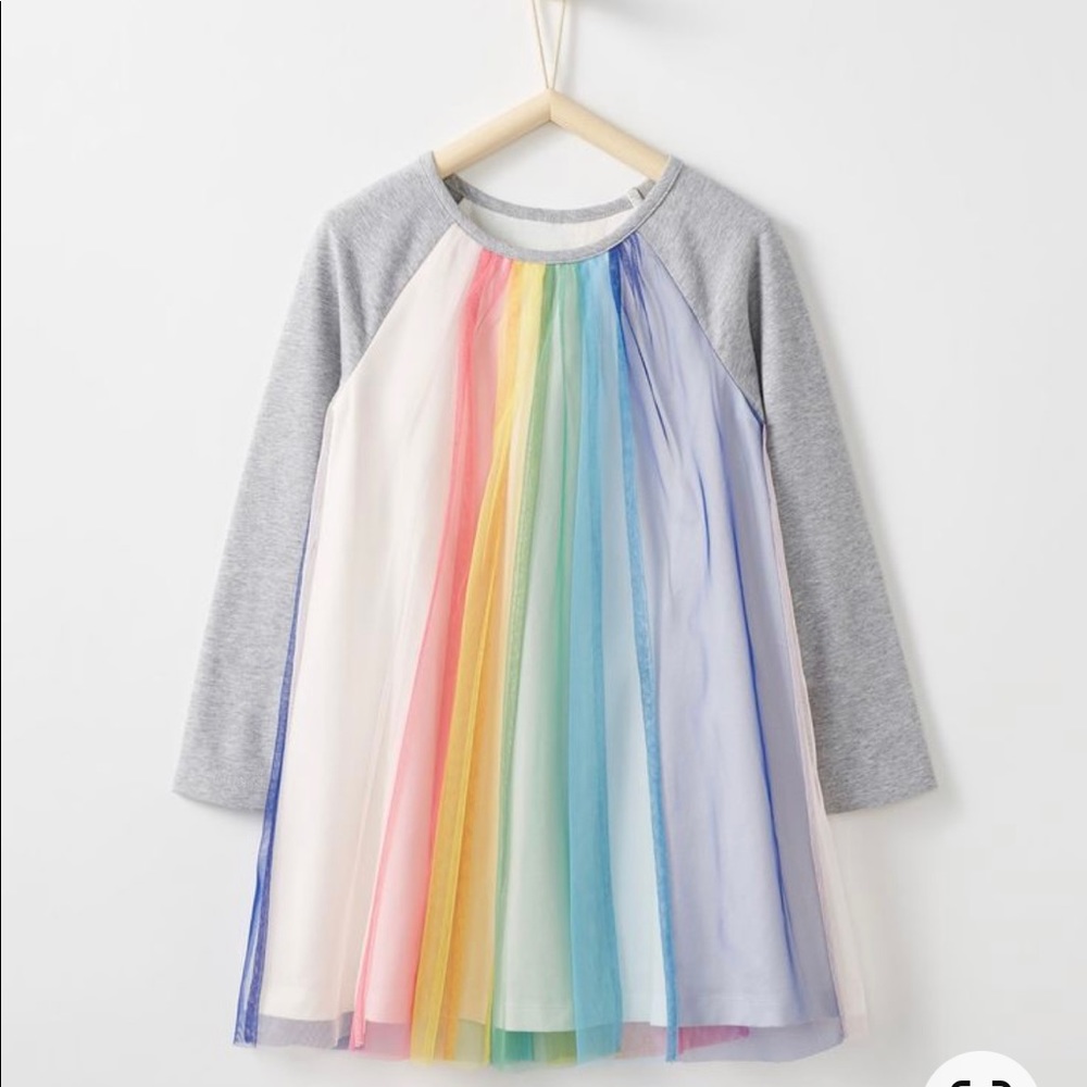 New! Hanna Andersson Rainbow Tulle Dress